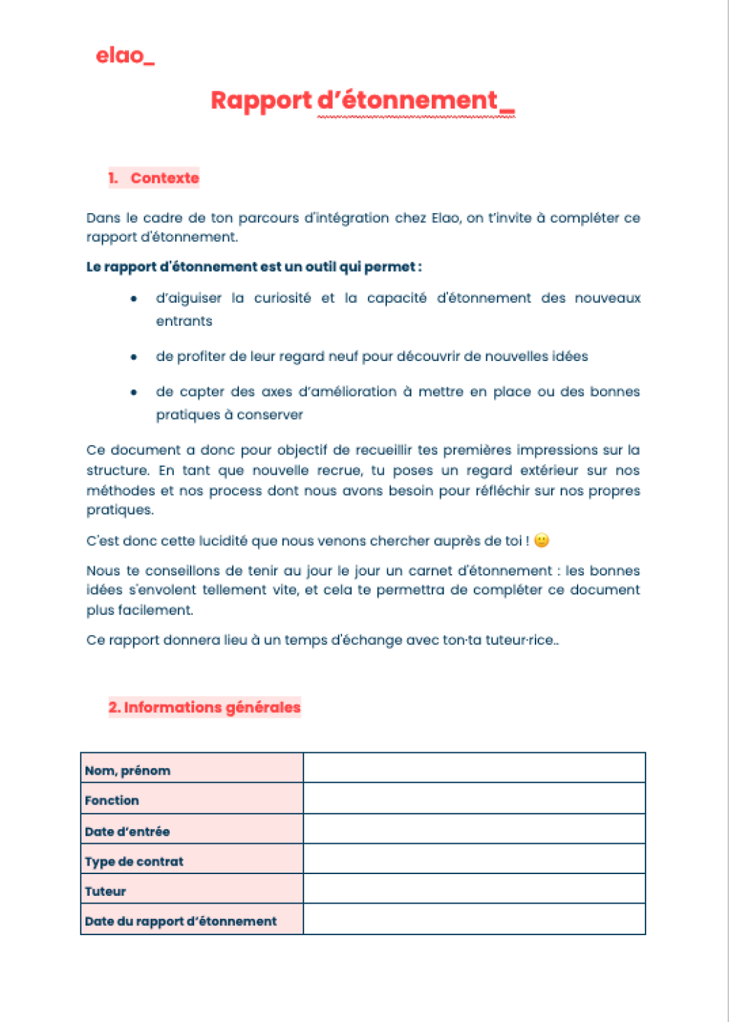 document rapport étonnement